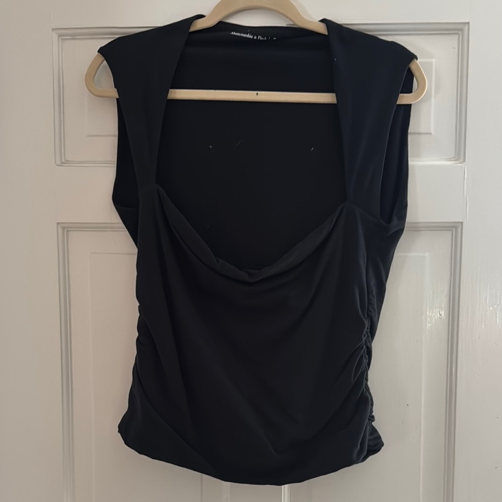 Abercrombie & Fitch Black Drape Tank Top